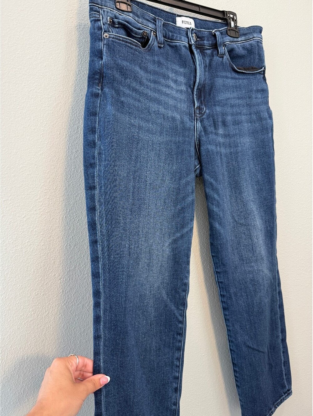 Pistola Straight Leg Dark Blue Wash Denim Jeans - Women's 32 - Picture 3 of 7